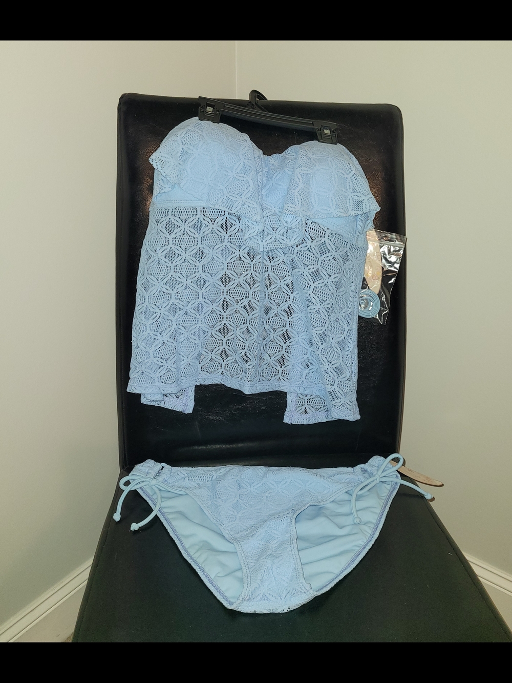 Light Blue Lace Tankini Swim Set - Women Intimates & Sleepwear